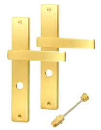 domino-klamka-qubik-zlota-matowa-szczotkowana-rozstaw-92mm-z-blokada-wc
