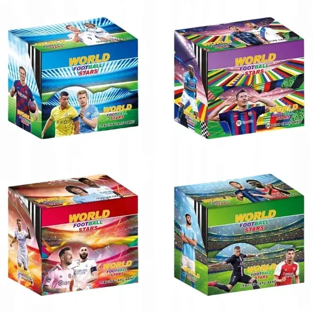 Karty Piłkarskie Mega Box 288 Kart World Football Stars Kolekcjonerskie Xxl