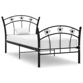 vidaxl-rama-lozka-z-motywem-pilki-noznej-czarna-metalowa-90x200-cm
