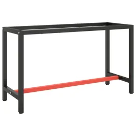 vidaxl-rama-do-stolu-roboczego-czerwono-czarna-140x50x79-cm-metal