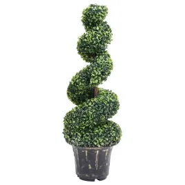 vidaxl-spirala-ze-sztucznego-bukszpanu-z-doniczka-zielona-100-cm