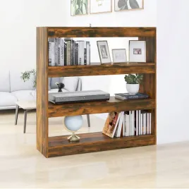 vidaxl-regal-na-ksiazki-przegroda-przydymiony-dab-100x30x103-cm