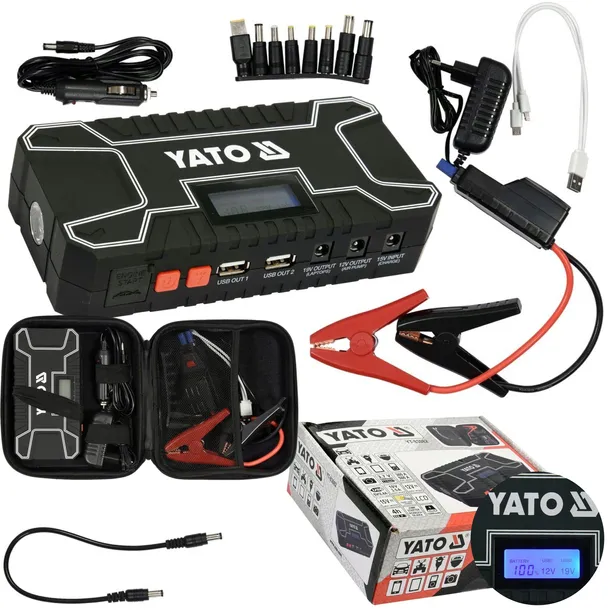 YATO URZĄDZENIE ROZRUCHOWE POWERBANK 12000MA WYŚWIETLACZ LCD 12V YT-83082