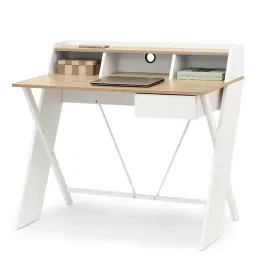 modne-biurko-do-home-office-asgard-biale-sonoma-z-szufladka-i-nadstawka