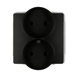 karlik-deco-mechanizm-gniazda-podwojnego-do-ramki-b-u-2x2p-czarny-mat