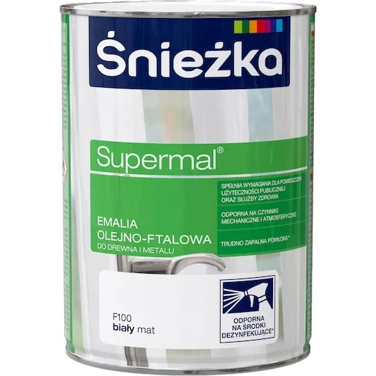 Śnieżka Emalia Supermal olejno-ftalowa mat biała 800 ml