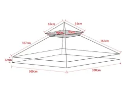 mocne-poszycie-na-dach-pawilonu-ogrodowego-namiotu-3x3m