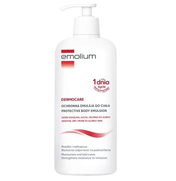Emolium Dermocare OCHRONNA emulsja do ciała od 1 dnia życia 400 ml