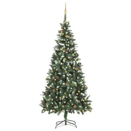 choinka-sztuczna-z-lampkami-led-210-cm-z-bialym-brokatem