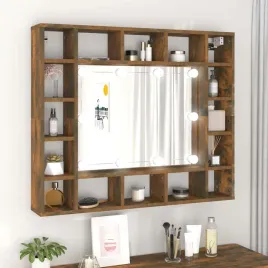 vidaxl-szafka-z-lustrem-i-led-przydymiony-dab-91x15x765-cm