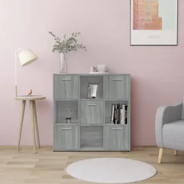 vidaxl-regal-na-ksiazki-szary-dab-sonoma-90x30x90-cm