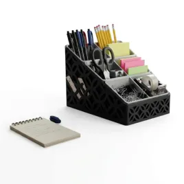 organizer-na-biurko-z-druku-3d-14x14x10-cm-czarne-biale-wklady