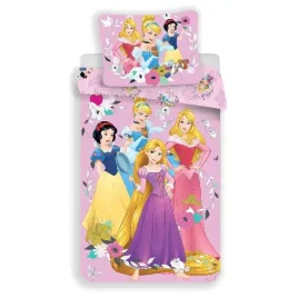 posciel-140x200-ksiezniczki-princess-kopciuszek-sniezka-aurora-bella-rozowa