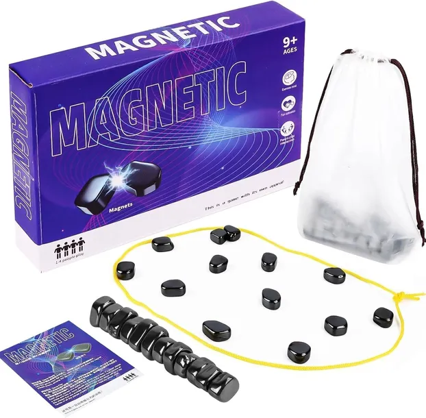 Zestaw kamienie magnetyczne magnesy gra edukacyjna strategiczna 30 magnesów