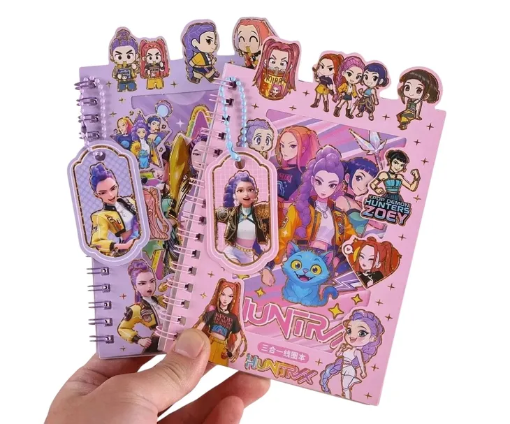 Notes notatnik z Naklejkami KPOP Demon łowczynie Naklejki Rumi Zoey