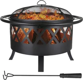 palenisko-ogrodowe-grill-ognisko-o81cm-okragly-ruszt-bezpieczna-pokrywa