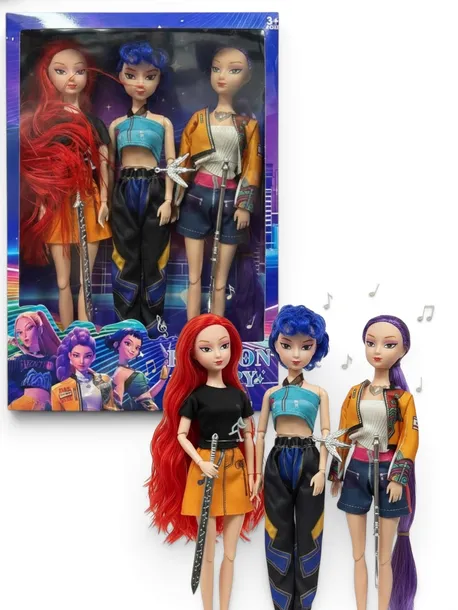 Śpiewające lalki Kpop Demon Hunters Mira Rumi Zoey 3 muzyka Kpop karty