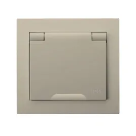 ospel-kier-bezowy-gniazdo-bryzgoszczelne-schuko-gph-1ws-01-w