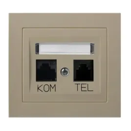 ospel-kier-bezowy-gniazdo-komputerowo-telefoniczne-rj-45kat-5e-rj-11
