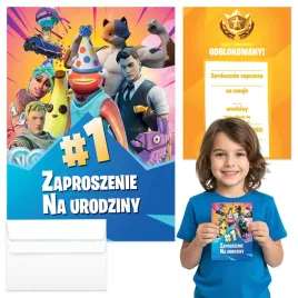 zaproszenia-na-urodziny-dla-dzieci-fortnite-a6-bardzo-wysoka-jakosc-koperta-1-szt