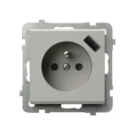 ospel-sonata-kaszmir-gniazdo-z-uziemieniem-usb-gp-1rzpusb-m-82