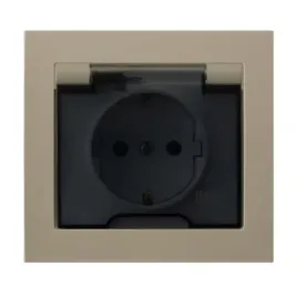 ospel-kier-bezowy-gniazdo-bryzgoszczelne-schuko-gph-1ws-01-d