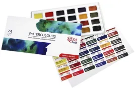 farby-akwarelowe-w-kostkach-dla-artystow-rosa-studio-24-kolory-x-25-ml