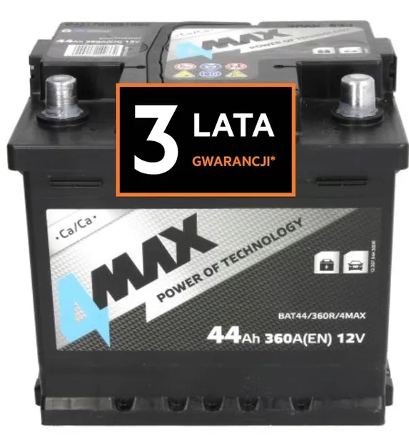 AKUMULATOR 12V 4MAX 44AH 360A  P+, RADOM