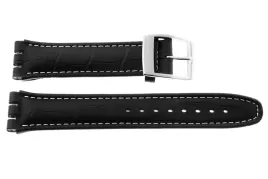pasek-reda-19-mm-swatch-krokodyl-czarny-gruby-matbiale-przeszycie
