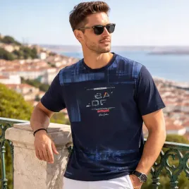 t-shirt-koszulka-bluzka-meska-bawelna-nadruk-napis-z-tloczeniem-granat-s