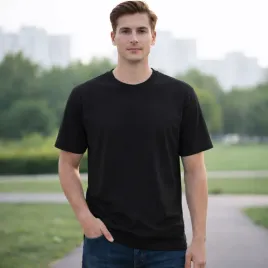 t-shirt-koszulka-meska-bawelniana-basic-okragly-dekolt-gladki-czarny-xl
