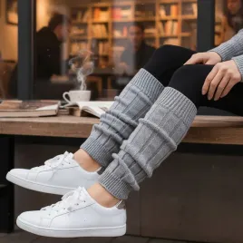 ocieplacze-getry-damskie-dziewczece-prazek-srebrna-nitka-szare-yo-onesize