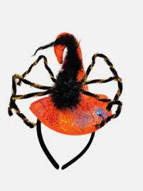opaska-halloween-pajak-kapelusz-czarownicy-pajeczyna-przebranie-pomarancz