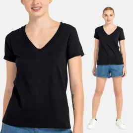 koszulka-t-shirt-bluzka-basic-damska-bawelniana-dekolt-serek-czarna-s