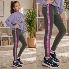 legginsy-dziewczece-getry-bawelniane-z-ozdobnym-lampasem-dlugie-szare-128