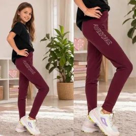 legginsy-dziewczece-getry-z-bawelny-dlugie-napis-nadruk-purpurowe-122