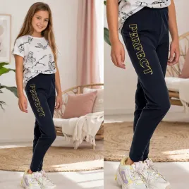 legginsy-getry-dziewczece-z-bawelny-ozdobny-napis-nadruk-dlugie-granat-122