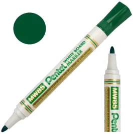 marker-suchoscieralny-do-bialych-tablic-okragly-pentel-mw85-zielony