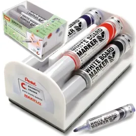 markery-suchoscieralne-do-tablic-pentel-maxiflo-z-tloczkiem-4-kolory-gabka