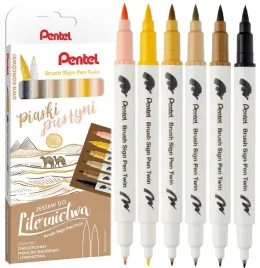 pisaki-pedzelkowe-dwustronne-zestaw-do-liternictwa-pentel-brush-pen-6-kol