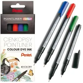 cienkopisy-kolorowe-zestaw-cienkopisow-04-mm-pentel-pointliner-4-kolory