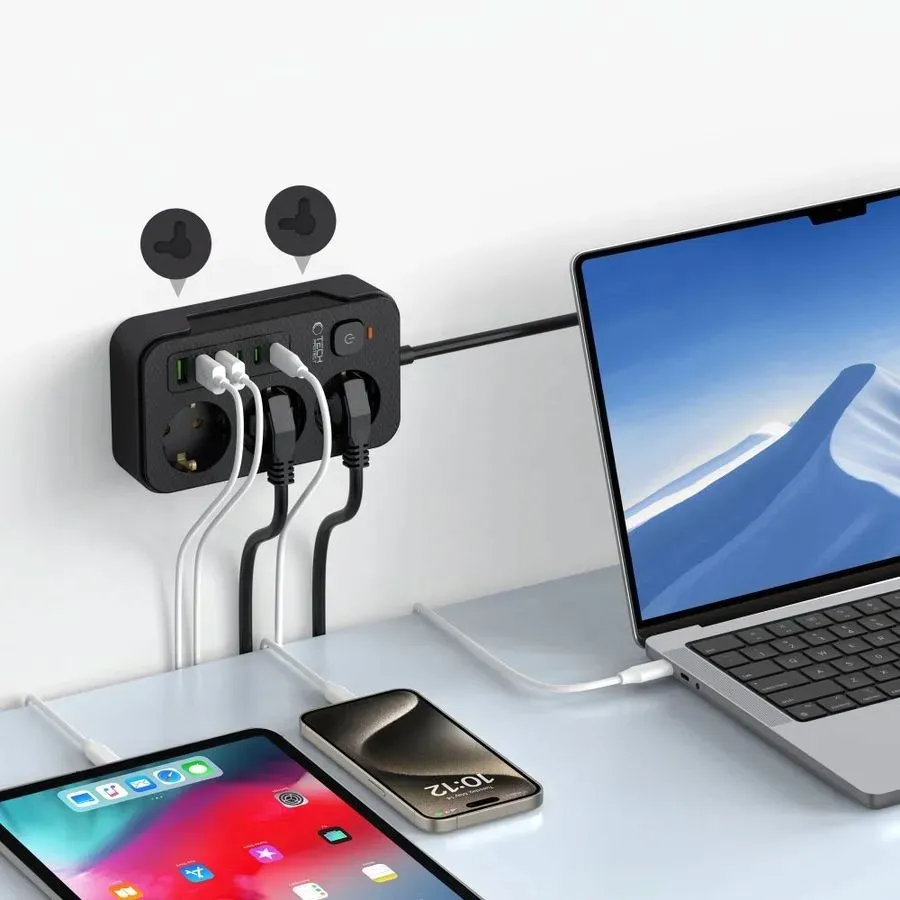 tech-protect-przedluzacz-power-socket-pc3x6-3xusb-3xusb-c-200m-black