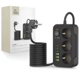 tech-protect-przedluzacz-power-socket-pc3x6-3xusb-3xusb-c-200m-black-typ-listwowy