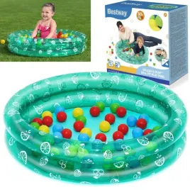 basenik-zielony-z-kulkami-91cm-x-20cm-bestway-50-kulek-51141