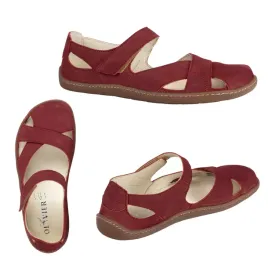 sandaly-damskie-barefoot-skorzane-olivier-clariss-na-rzep-bordowe-nubuk