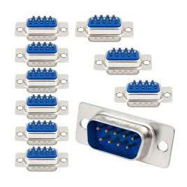 10x-wtyk-d-sub-db9-rs232-zlacze-meskie-9-pin-lutowane-do-obudowy-com-kabli