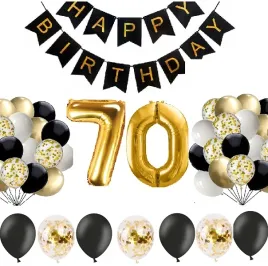 balony-zestaw-cyfry-70-lat-konfetti-czarne-zlote