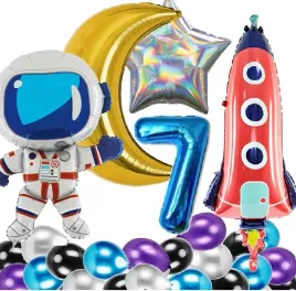 balony-na-urodziny-7-lat-kosmos-rakieta-astronauta
