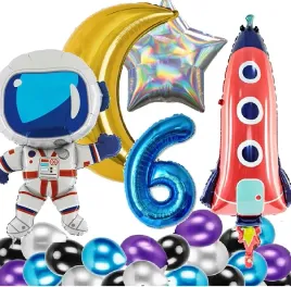 balony-na-urodziny-6-lat-kosmos-rakieta-astronauta