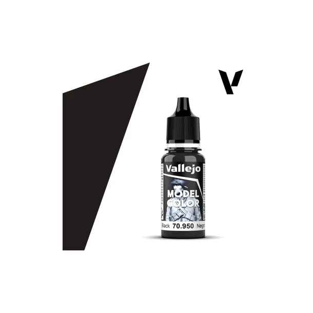 FARBKA VALLEJO MODEL COLOR BLACK 18ML 70.950